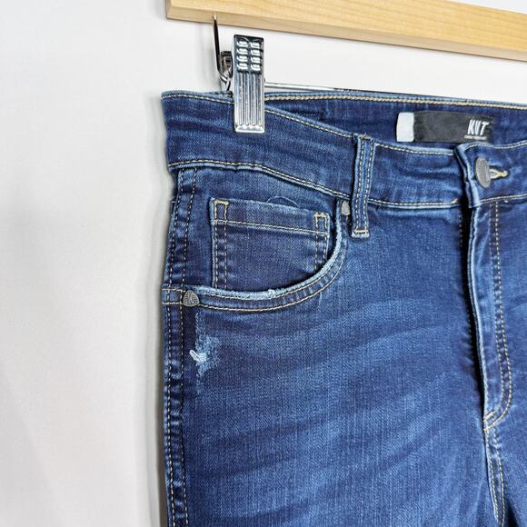 Kut From The Kloth 4P Connie Fab Ab Ankle Skinny Jeans High Rise Chewed Hem Blue - Picture 3 of 11